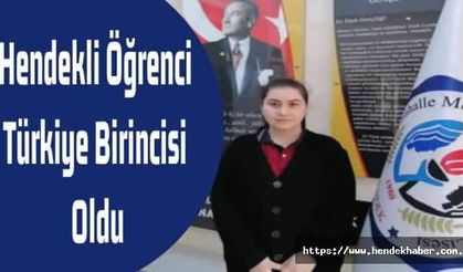 Hendekli Öğrenci Türkiye Birincisi Oldu