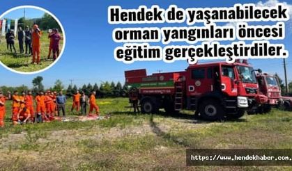 Hendek de yaşanabilecek orman yangınları öncesi eğitim gerçekleştirdiler.
