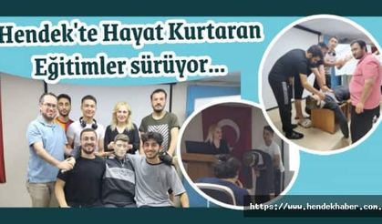 Hendek'te Hayat kurtaran eğitimler sürüyor...