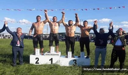 Hendekli Pehlivan Temizce başaltı boyunda birinci oldu.