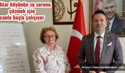 Muhtar köyünün su sorunu çözmek için canla başla çalışıyor