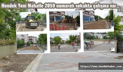 Hendek Yeni Mahalle 2059 numaralı sokakta çalışma var…