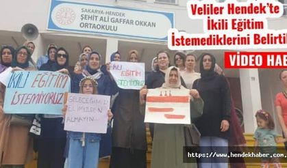 Veliler Hendek’te İkili Eğitim İstemediklerini Belirtiler.
