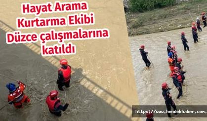 Hayat Arama Kurtarma Ekibi Düzce çalışmalarına katıldı