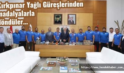 Kırkpınar Yağlı Güreşlerinden madalyalarla döndüler…