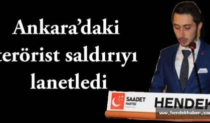 Ankara’daki terörist saldırıyı lanetledi