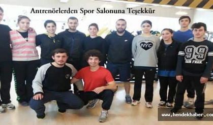 Antrenörlerden Spor Salonuna Teşekkür