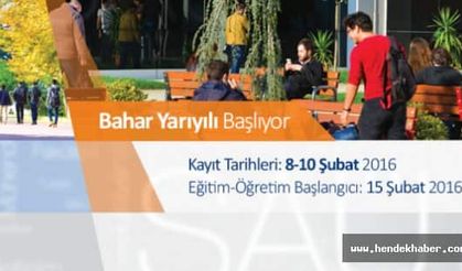 Bahar Yarıyılı Başlıyor