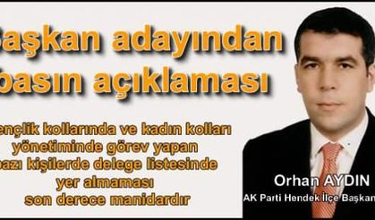 Başkan adayından basın açıklaması