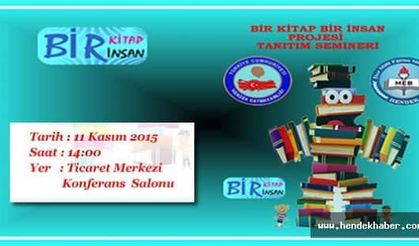 Bir Kitap Bir İnsan Projesi Tanıtım Programı düzenlenecek