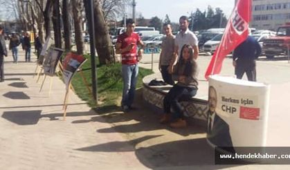 Chp Hendek Gençlik Kolları bildiri dağıttı