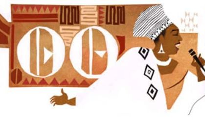 Google'dan  Miriam Makeba için anlamlı doodle
