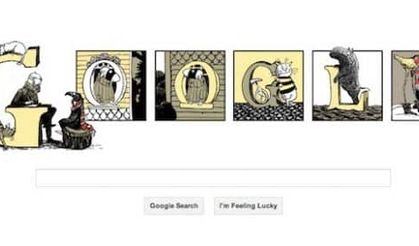 Google'dan Edward Gorey için  anlamlı Doodle