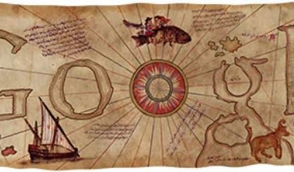 Google'dan Piri Reis  Haritası için  anlamlı Doodle
