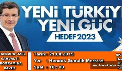 Hendek Ak Parti Kadın Kollarından Davet (İLANDIR)