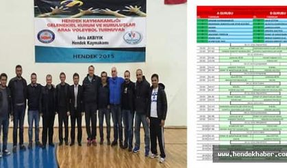 Hendek Kaymakamlık kupası Voleybol Turnuvası başlıyor