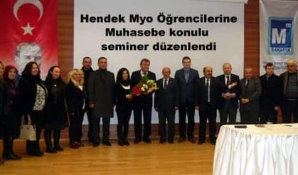 Hendek Myo Öğrencilerine Muhasebe konulu seminer düzenlendi