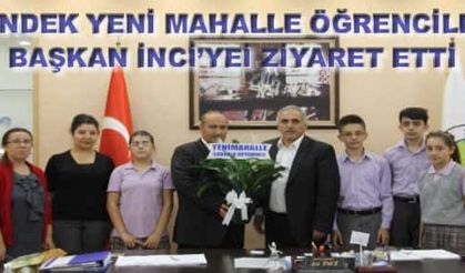 Hendek Yeni Mahalle Öğrencileri Başkan İnci’yei Ziyaret Etti