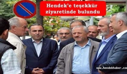 Hendek’e teşekkür  ziyaretinde bulundu