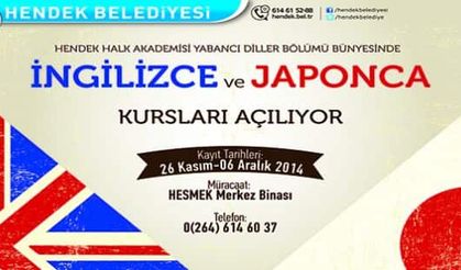 Hendek’te İngilizce ve Japonca kursu