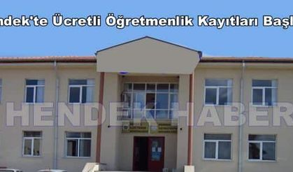 Hendek'te Ücretli Öğretmenlik Kayıtları Başladı