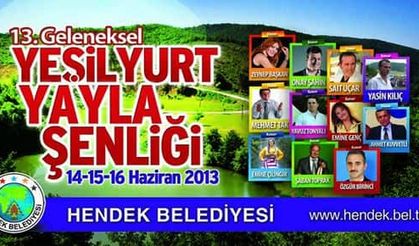 Hendek'te Yayla Şenlikleri Başlıyor