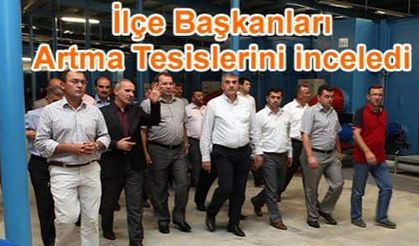İlçe Başkanları Arıtma Tesislerini inceledi