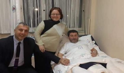 Mhp İlçe Başkanı hasta ziyaretlerinde