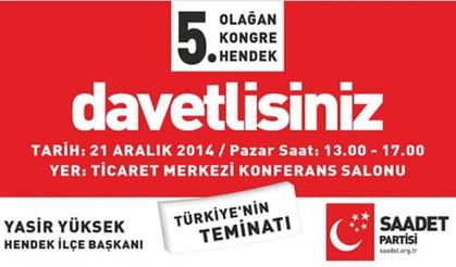 Saadet Partisi kongreye gidiyor