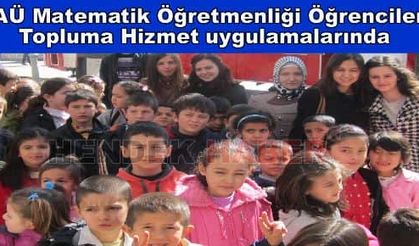 Hendek SAÜ Matematik Öğretmenliği Öğrencileri Topluma Hizmet uygulamalarında
