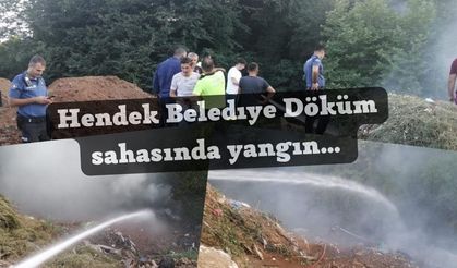 Hendek Belediye Döküm sahasında yangın…