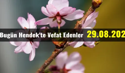 Bugün Hendek'te Vefat Edenler 29 - 08 - 2022