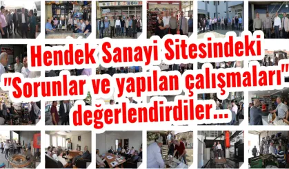 Hendek Sanayi Sitesindeki "Sorunlar ve yapılan çalışmaları" değerlendirdiler...