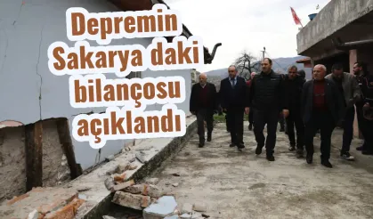 Depremin  Sakarya daki  bilançosu  açıklandı