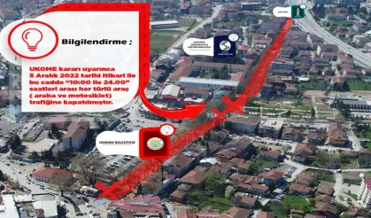 Hendek Muammer Sencer Caddesi araç ve motosiklet trafiğine kapatılacağı duyuruldu