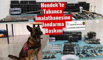 Hendek’te Tabanca İmalathanesine Jandarma Baskını