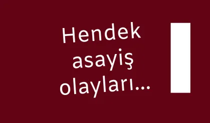 Hendek asayiş olayları…