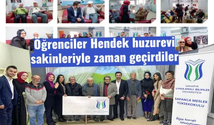 Öğrenciler Hendek huzurevi sakinleriyle zaman geçirdiler