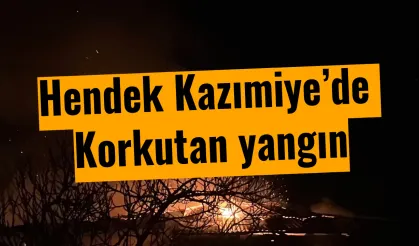 Hendek Kazımiye’de Korkutan yangın