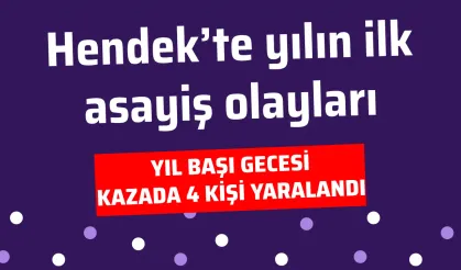 Hendek’te yılın ilk asayiş olayları