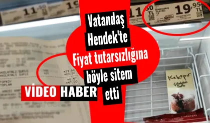 Vatandaş   Hendek'te   Fiyat tutarsızlığına  böyle sitem    etti