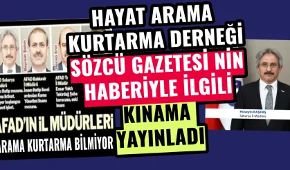 Hayat Sözcü Gazetesinin Haberiyle İlgili Kınama Mesajı Yayınladı