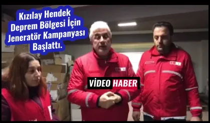 Kızılay Hendek Deprem Bölgesi İçin Jeneratör Kampanyası Başlattı.