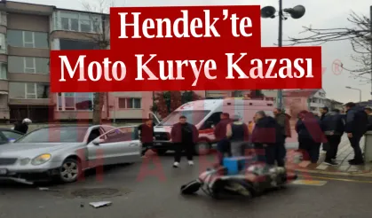 Hendek’te Moto Kurye Kazası