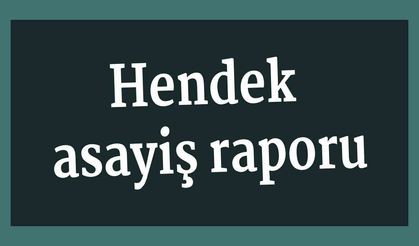 Hendek asayiş raporu