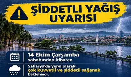 Hendek'e Meteoroloji Uyarısı Şiddetli Yağış Geliyor