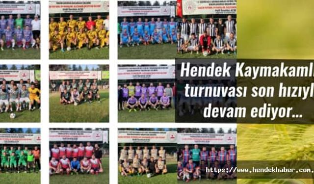 Hendek Kaymakamlık turnuvası son hızıyla devam ediyor…