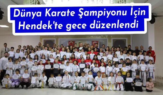 Dünya Karate Şampiyonu İçin Hendek'te gece düzenlendi.