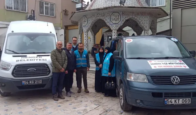 Hendek den deprem bölgesine uğurlandılar