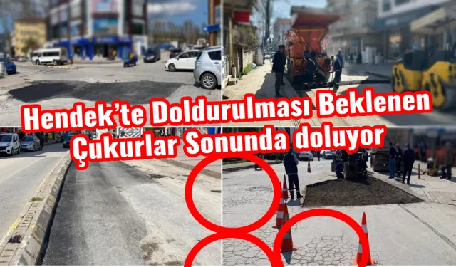 Hendek’te Doldurulması Beklenen Çukurlar Sonunda doluyor...